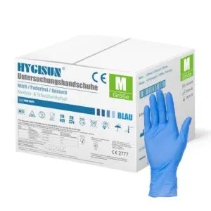 Hygisun Nitrile Gloves Blue 3.5gr - 10 Boxes