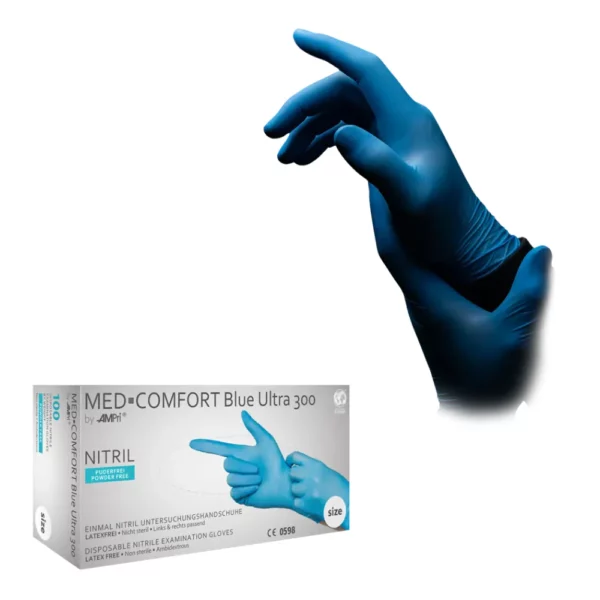 Ampri Nitrile Gloves Blue 400mm - 20 Boxes - Image 2